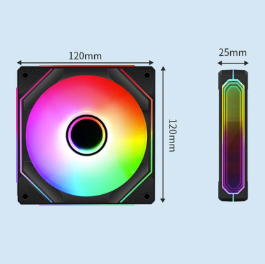 Fan case Jungle Leopard 6 Pro ARGB - Màu đen | Gió thuận, 4 mặt vô cực