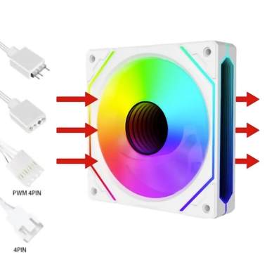 Fan case Jungle Leopard 6 Pro ARGB - Màu trắng | Gió thuận, 4 mặt vô cực