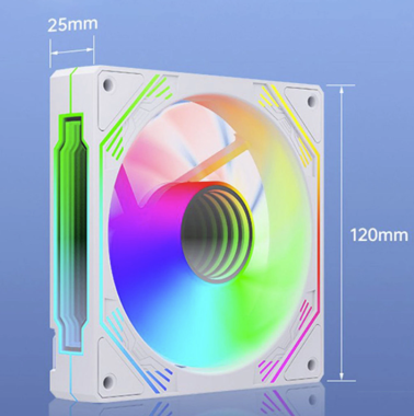 Fan case Coolmoon F3 Fan Led RGB | Màu trắng