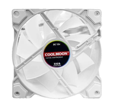 Fan case led RGB CoolMoon K8 (RGB Fixed, Không Cần Hub) - Màu trắng