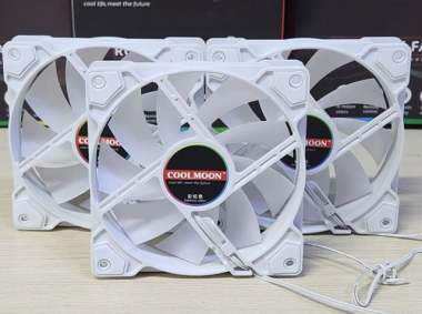 Fan case led RGB CoolMoon K8 (RGB Fixed, Không Cần Hub) - Màu trắng