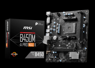 Mainboard MSI B450M-A PRO MAX II | Hỗ Trợ Ryzen 1000–5000 | Giá Rẻ – Ổn Định – Dễ Nâng Cấp