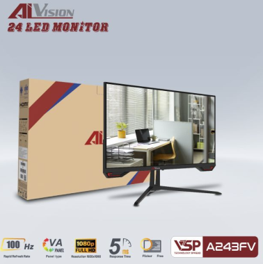 Màn hình AIVISION A243FV | 23.8 inch | Full HD | 100Hz | 5ms | VA phẳng