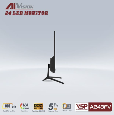 Màn hình AIVISION A243FV | 23.8 inch | Full HD | 100Hz | 5ms | VA phẳng