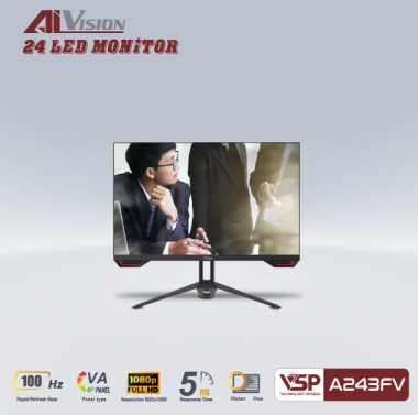 Màn hình AIVISION A243FV | 23.8 inch | Full HD | 100Hz | 5ms | VA phẳng