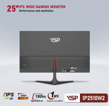 Màn hình VSP IP2510W2 24.5 inch | Full HD, Fast IPS, 180Hz, 1ms – Gaming siêu mượt, màu cực chuẩn