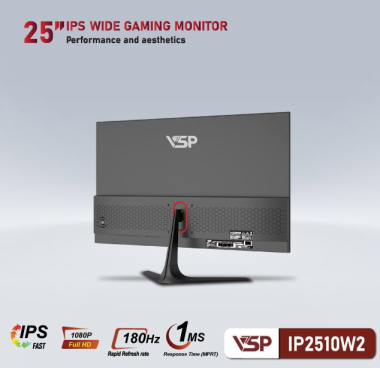 Màn hình VSP IP2510W2 24.5 inch | Full HD, Fast IPS, 180Hz, 1ms – Gaming siêu mượt, màu cực chuẩn