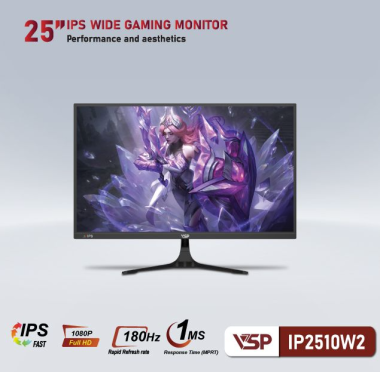 Màn hình VSP IP2510W2 24.5 inch | Full HD, Fast IPS, 180Hz, 1ms – Gaming siêu mượt, màu cực chuẩn