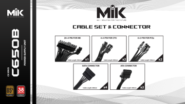 Nguồn máy tính MIK SPOWER C650B - 650W Bronze | Đen