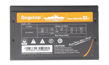 Nguồn máy tính SEGOTEP S7 GT - 550W | Đen
