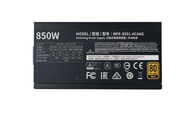 Nguồn máy tính Cooler Master MWE GOLD 850 - V2  850W ( 80 Plus Gold / Màu Đen / Full Modular)