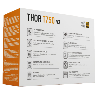 Nguồn máy tính XIGMATEK THOR T750 V3 750W - 80PLUS BRONZE