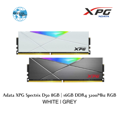 Ram Adata XPG Spectrix D50 16GB DDR4 3200Mhz RGB (White | Grey)