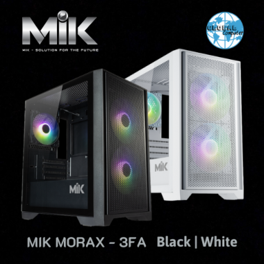 Vỏ case máy tính MIK MORAX - 3FA | Màu đen, kèm sẵn 3 fan