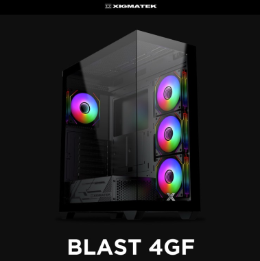 Vỏ case máy tính Xigmatek Blast Artic 4GF ATX | Màu đen, kèm sẵn 4 fan