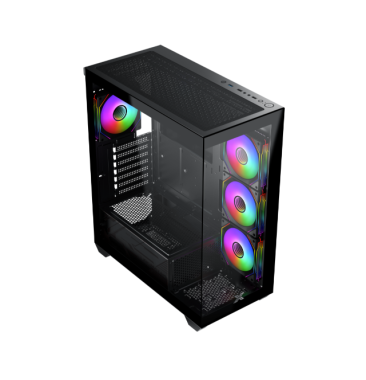 Vỏ case máy tính Xigmatek Blast Artic 4GF ATX | Màu đen, kèm sẵn 4 fan
