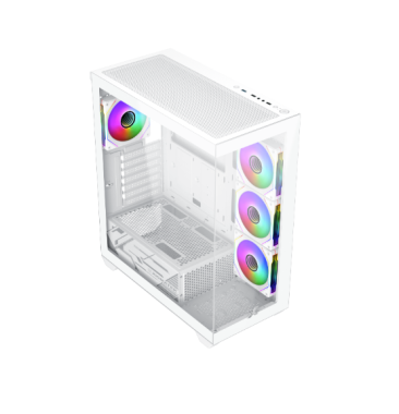 Vỏ case máy tính Xigmatek Blast Artic 4GF ATX | Màu trắng, kèm sẵn 4 fan