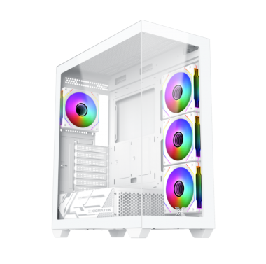 Vỏ case máy tính Xigmatek Blast Artic 4GF ATX | Màu trắng, kèm sẵn 4 fan
