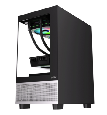 Vỏ case máy tính MIK AETHER - Màu đen (M-ATX/MID TOWER)