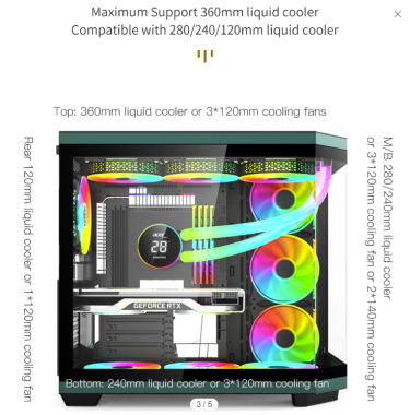 Vỏ case máy tính ACER V951 BLK M-ATX GAMING - Màu đen