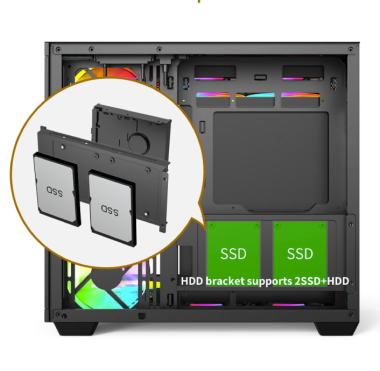 Vỏ case máy tính ACER V951 BLK M-ATX GAMING - Màu đen