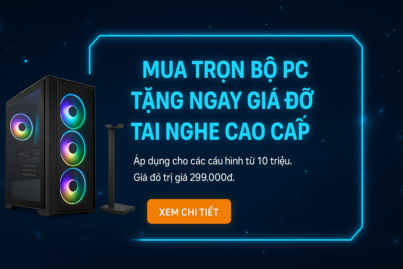 Banner tặng giá đỡ tai nghe
