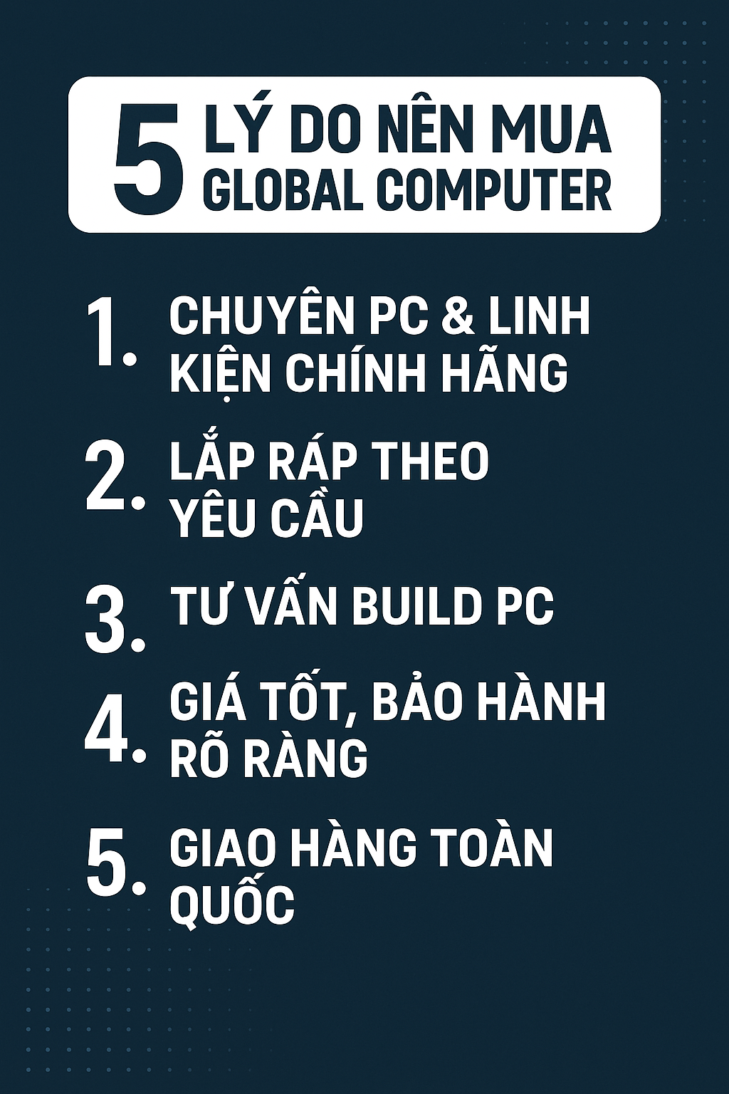 Top 5 Lý Do Bạn Nên Mua Máy Tính Tại Global Computer