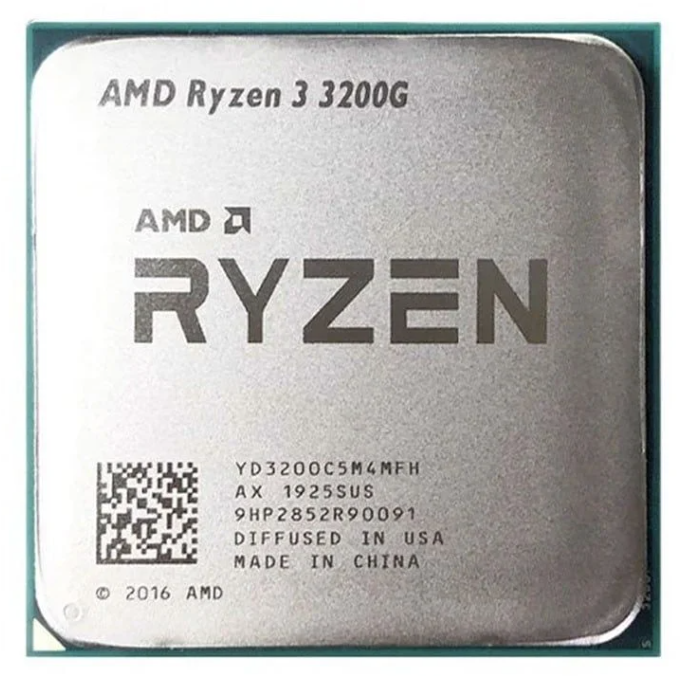 CPU AMD RYZEN 3 3200G | 3.6GHz Up to 4.0GHz, AM4, 4 Cores 4 Threads