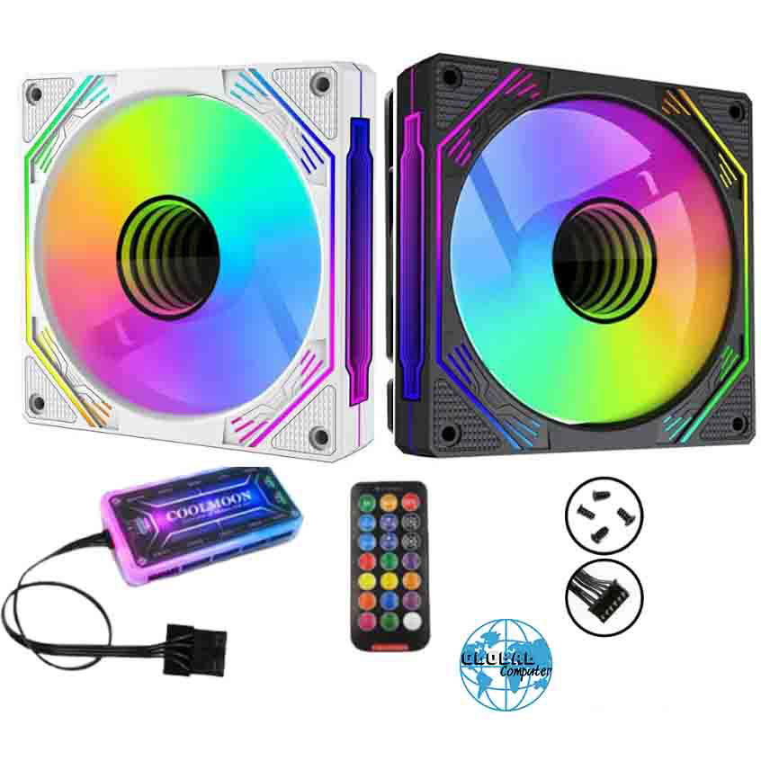 Fan case Coolmoon F3 Fan Led RGB | Màu đen