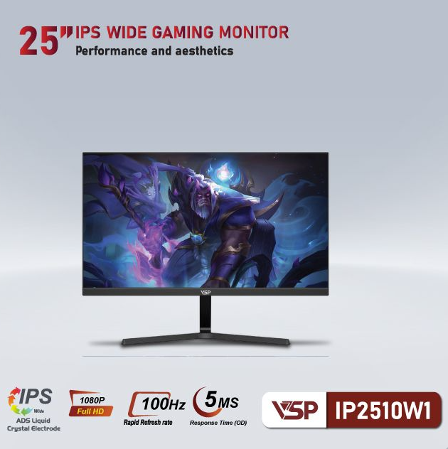 Màn hình VSP IP2510W1 | 24.5 inch, Full HD, IPS, 100Hz, 5ms, phẳng