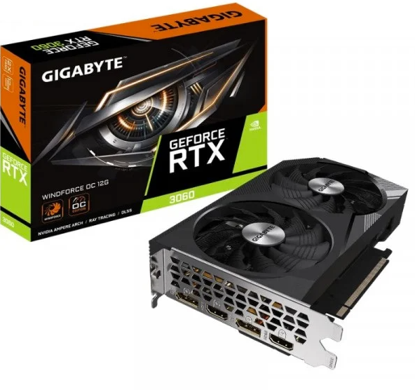 Card Màn Hình Gigabyte RTX 3060 12GB (REV 1.0) – VGA Tầm Trung Mạnh Mẽ, Bền Bỉ