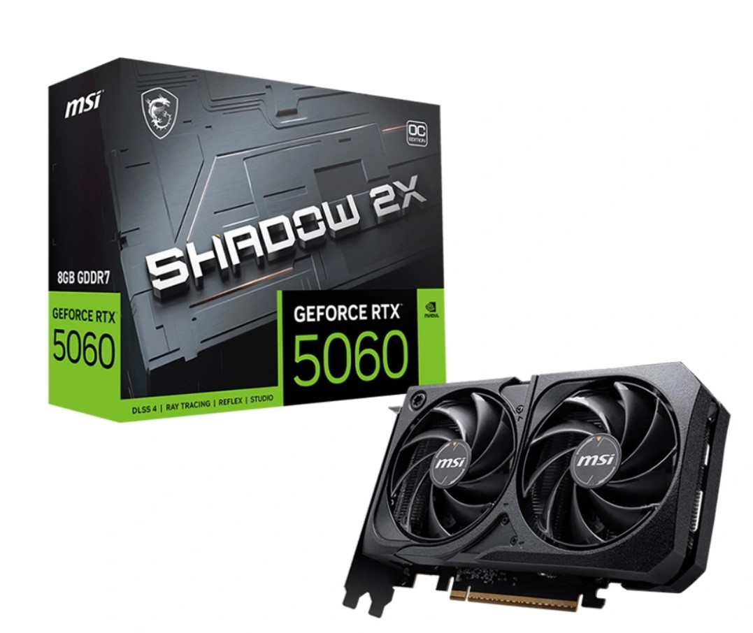 VGA MSI GeForce RTX 5060 SHADOW 2X OC 8GB GDDR7