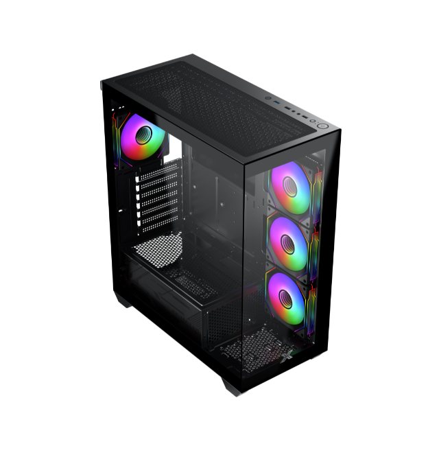 Vỏ case máy tính Xigmatek Blast Artic 4GF ATX | Màu đen, kèm sẵn 4 fan