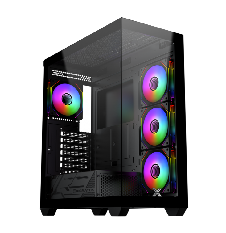 Vỏ case máy tính Xigmatek Blast Artic 4GF ATX | Màu đen, kèm sẵn 4 fan