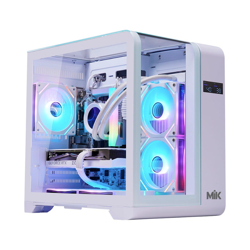 Vỏ case máy tính MIK BARBATOS (ATX) | Màu trắng, không kèm fan