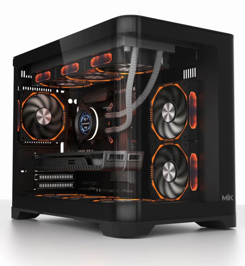 Vỏ case máy tính MIK FOCALORS M | Màu đen, không kèm fan