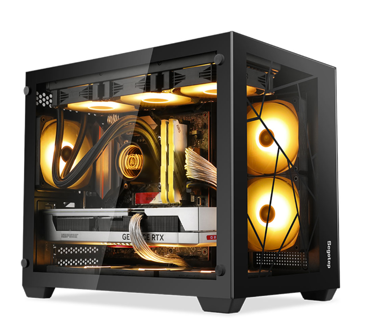 Vỏ case máy tính Segotep Lumi II - Màu đen (Mini Tower/ No Fan)