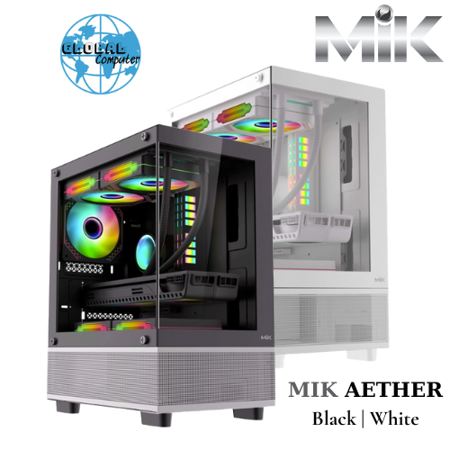 Vỏ case máy tính MIK AETHER - Màu trắng (M-ATX/MID TOWER)